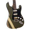 Fender Custom Shop MVP Stratocaster HSS Relic - Olive Drab w/ Vintage White Competition Stripes and Matching 2-Step Headstock - NEW!!!