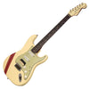 Fender Custom Shop MVP Stratocaster HSS Journeyman Relic - Vintage White w/ Red Competition Stripes and Matching 2-Step Headstock - Dealer Select Master Vintage Player Series Electric Guitar - NEW!!!