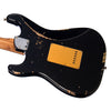 Fender Custom Shop MVP Stratocaster HSS Relic - Black w/ Gold Competition Stripes and Matching 2-Step Headstock - Dealer Select Master Vintage Player Series Electric Guitar - NEW!!!