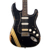 Fender Custom Shop MVP Stratocaster HSS Relic - Black w/ Gold Competition Stripes and Matching 2-Step Headstock - Dealer Select Master Vintage Player Series Electric Guitar - NEW!!!