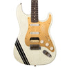 Fender Custom Shop MVP Stratocaster HSS Journeyman Relic - Olympic White w/ Black Competition Stripes and Matching 2-Step Headstock - Dealer Select Master Vintage Player Series Electric Guitar - NEW!!!