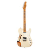 Fender Custom Shop Limited Edition 1950s Telecaster Custom Thinline Heavy Relic - Aged Olympic White over 3-Tone Sunburst