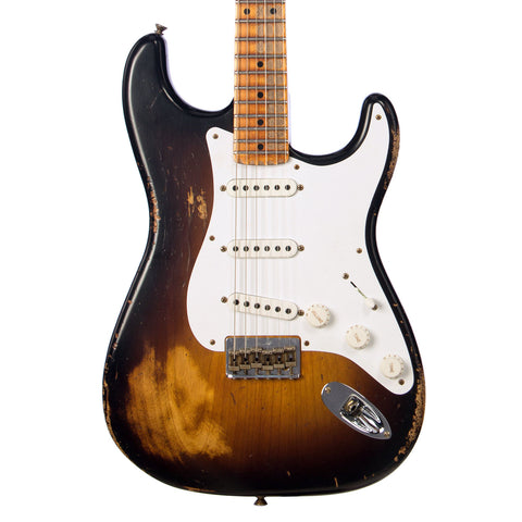 Fender Custom Shop Limited Edition 70th Anniversary 1954 Stratocaster Hardtail Heavy Relic - Wide Fade 2 Tone Sunburst - 1 off Electric Guitar NEW!