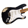 Fender Custom Shop Limited Edition 70th Anniversary 1954 Stratocaster Heavy Relic - Black - Electric Guitar