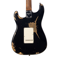 Fender Custom Shop MVP 2-Step Stratocaster Relic - Black w/Gold Competition Stripe - Masterbuilt Andy Hicks - Dealer Select Master Vintage Player Series Electric Guitar - NEW!