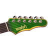 2022 Walsh Guitars Custom Double Cut - Candy Green w/Gold Accents and Natural Back - Semi-Hollow Custom Boutique Electric Guitar - USED!