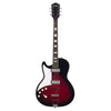 Airline Guitars Jupiter LEFTY - Redburst - Left Handed Silvertone Tribute model Hollowbody Electric Guitar - NEW!