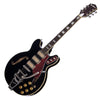 Airline Guitars H78 - Black - Vintage Reissue Semi Hollow Electric Guitar - NEW!