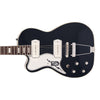 Eastwood Guitars Airline Tuxedo Black Left Hand Closeup