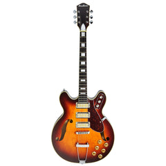 Airline Guitars H77 - Honeyburst - Vintage Reissue Semi Hollow Electric Guitar - NEW!