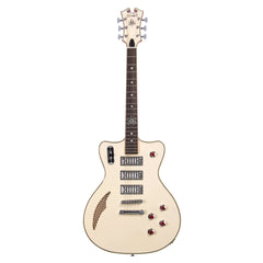 Eastwood Guitars Bill Nelson Astroluxe Cadet - Semi Hollowbody Electric Guitar - Vintage Cream / Ruy Red - NEW!