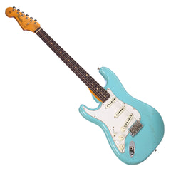 USED Fender Custom Shop Postmodern Stratocaster Journeyman Relic - Aged Daphne Blue - LEFTY! - Left Handed Electric Guitar