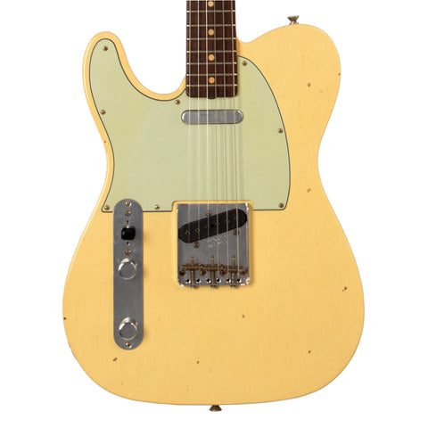 USED Fender Custom Shop 1963 Telecaster Journeyman Relic - Aged Vintage White - Lefty / Left-Handed electric guitar - NICE!