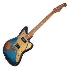 Paoletti Guitars 112 Loft HP90 - Heavy Deep Blue - Offset Electric with Ancient Reclaimed Chestnut Body - NEW!