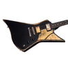 Paoletti Guitars Hot Machine - Distressed Black Explorer with 2 x Humbuckers and Ancient Reclaimed Chestnut Body
