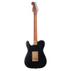 Paoletti Guitars Leather Series Nancy 2P90 - Black Crocodile Leather Tele with 2 x P-90s and Ancient Reclaimed Chestnut Body