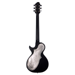 Zemaitis Guitars Custom Shop 1-off Metal Front CS24MF Leaf Inlay - Black - New!