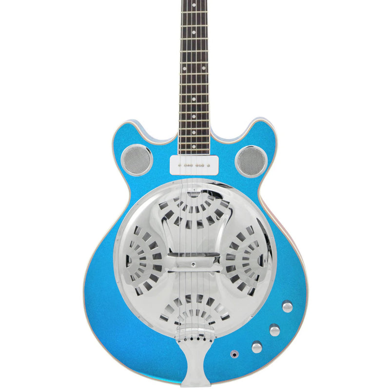 Eastwood Guitars Delta 6 Metallic Blue Electric Resonator Guitar Make'n Music