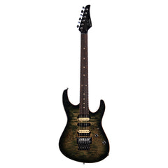 Suhr Custom Modern Carve Top Limited Edition - Faded Trans Green Burst