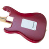 Used Fender Deluxe Player Stratocaster - Crimson Red Transparent