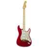 Used Fender Deluxe Player Stratocaster - Crimson Red Transparent