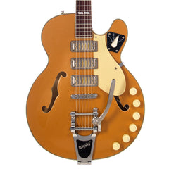 Airline Guitars H59 DLX - Goldtop - Deluxe Semi-Hollow Electric Guitar w/ Bigbsy - NEW!