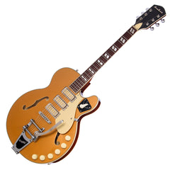 Airline Guitars H59 DLX - Goldtop - Deluxe Semi-Hollow Electric Guitar w/ Bigbsy - NEW!