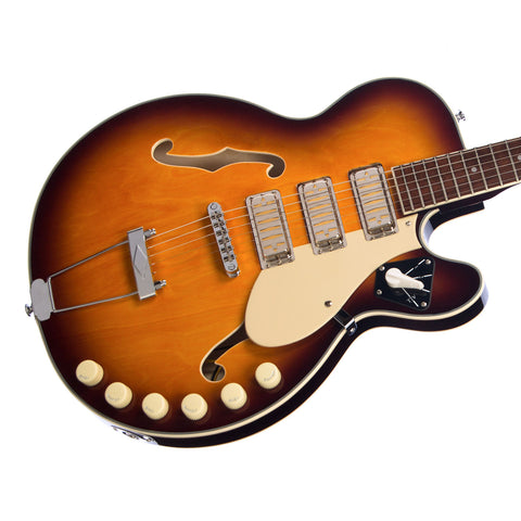 Airline Guitars H59 - Honeyburst - Semi-Hollow Electric Guitar - NEW!
