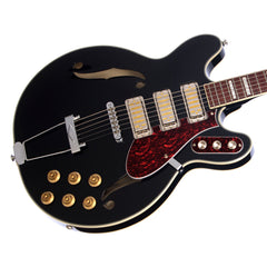 Airline Guitars H77 - Black - Vintage Reissue Semi Hollow Electric Guitar - NEW!