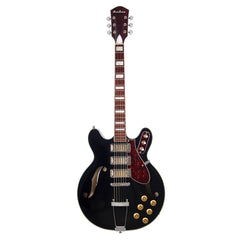 Airline Guitars H77 - Black - Vintage Reissue Semi Hollow Electric Guitar - NEW!