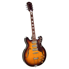 Airline Guitars H77 - Honeyburst - Vintage Reissue Semi Hollow Electric Guitar - NEW!!