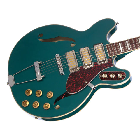 Airline Guitars H77 - Vintage Teal - Semi-Hollow Reissue Electric Guitar - NEW!