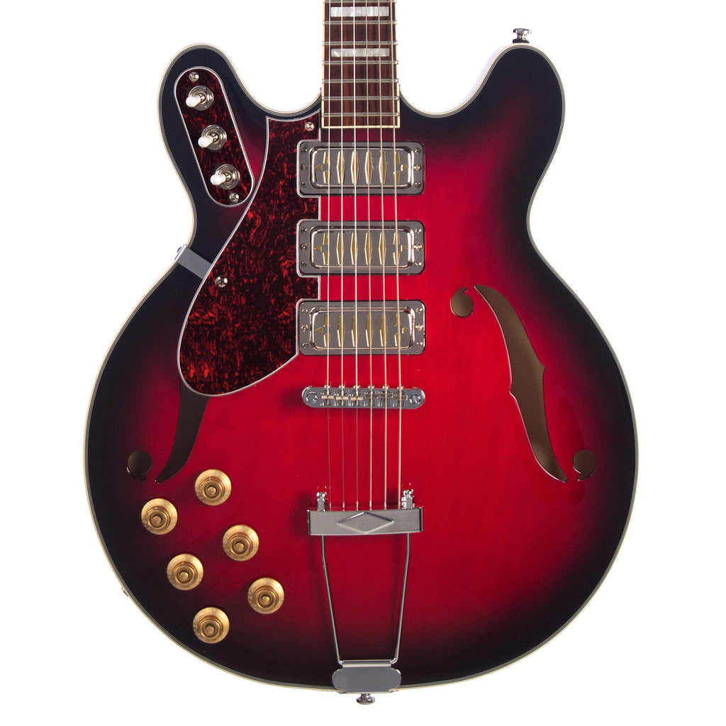 Airline Guitars H77 LEFTY - Vintage Redburst - Left Handed Vintage Reissue Electric Guitar - NEW!