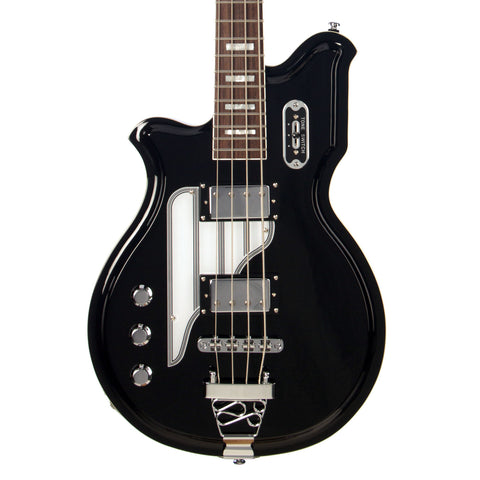 Airline Guitars MAP Bass LEFTY - Black - Left Handed 30 1/2" Short Scale Electric Bass Guitar - NEW!