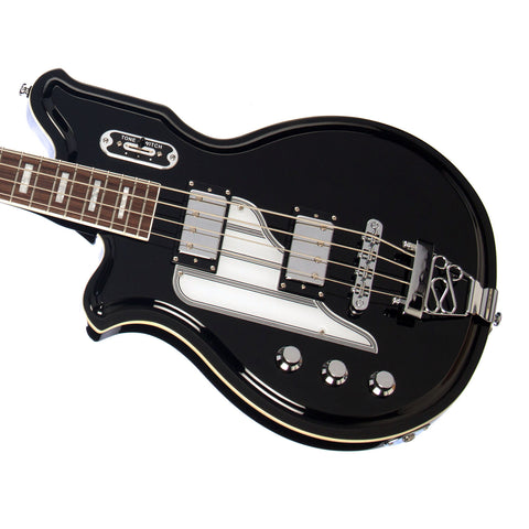 Airline Guitars MAP Bass LEFTY - Black - Left Handed 30 1/2" Short Scale Electric Bass Guitar - NEW!
