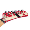 EVH Guitars Striped Series 5150 - Red/White/Black Stripes - Electric Guitar with Floyd Rose and D-Tuna - USED!