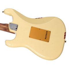 Fender Custom Shop MVP Stratocaster HSS Journeyman Relic - Vintage White w/ Red Competition Stripes and Matching 2-Step Headstock - Dealer Select Master Vintage Player Series Electric Guitar - NEW!!!