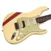 Fender Custom Shop MVP Stratocaster HSS Journeyman Relic - Vintage White w/ Red Competition Stripes and Matching 2-Step Headstock - Dealer Select Master Vintage Player Series Electric Guitar - NEW!!!