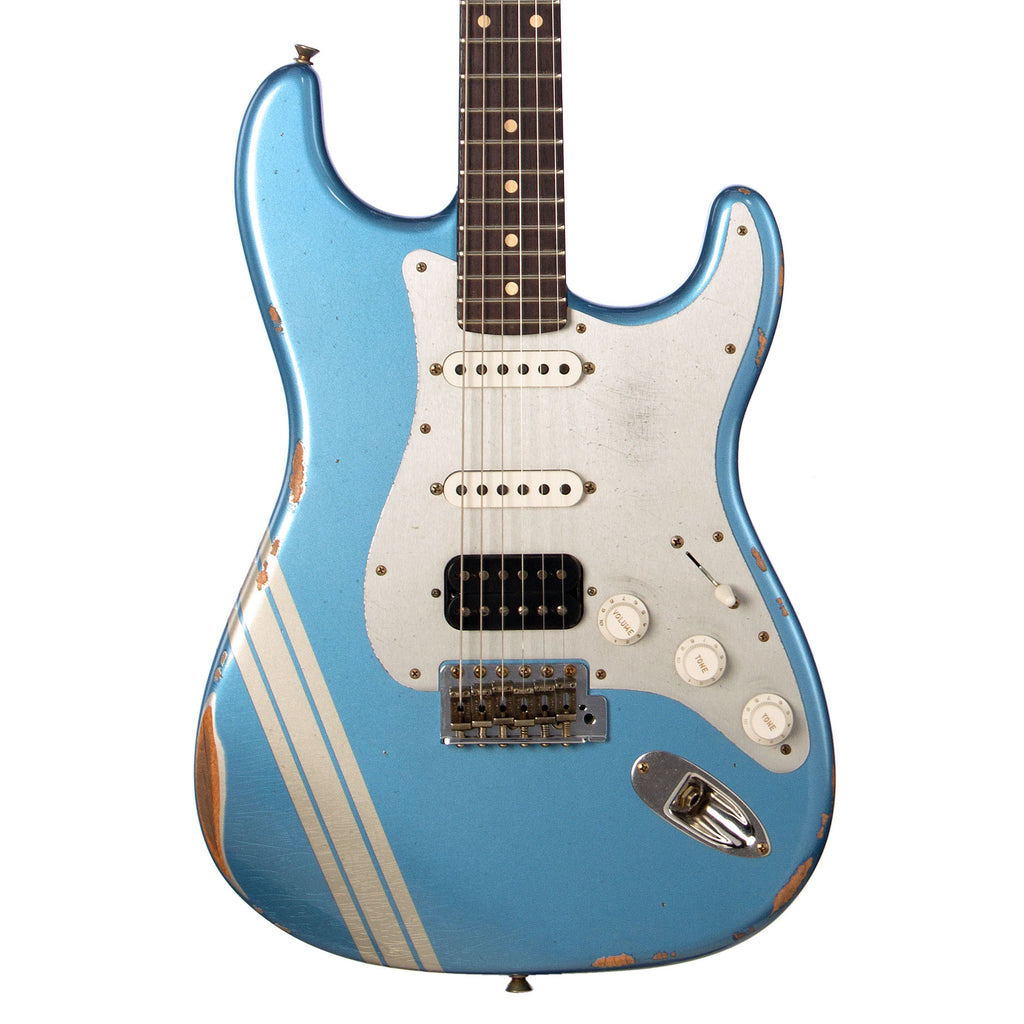 Fender Custom Shop MVP Stratocaster HSS Relic - Super Faded Aged Lake Placid Blue w/ Silver Competition Stripes and Matching 2-Step Headstock - NEW!!!