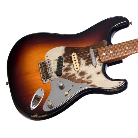 Fender Custom Shop MVP Nashville Stratocaster Relic - Wide Fade 2 Tone Sunburst w/ Genuine Cow Skin Pickguard - Masterbuilt Todd Krause - Dealer Select Master Vintage Player Series Electric Guitar - NEW!