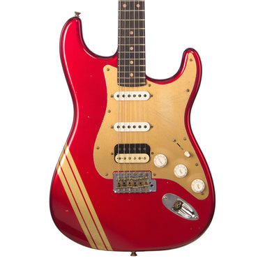 Fender Custom Shop MVP Stratocaster HSS Journeyman Relic - Candy Apple Red w/ Gold Competition Stripes and Matching 2-Step Headstock - Dealer Select Master Vintage Player Series Electric Guitar - NEW!