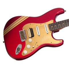 Fender Custom Shop MVP Stratocaster HSS Journeyman Relic - Candy Apple Red w/ Gold Competition Stripes and Matching 2-Step Headstock - Dealer Select Master Vintage Player Series Electric Guitar - NEW!