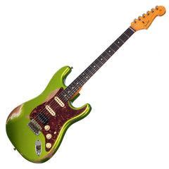 Fender Custom Shop 1962 Stratocaster HSS Heavy Relic - Lime Green Metallic - Electric Guitar w/ Hand Wound and Seymour Duncan Pickups - USED!
