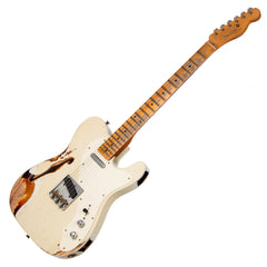 Fender Custom Shop Limited Edition 1950s Telecaster Custom Thinline Heavy Relic - Aged Olympic White over 3-Tone Sunburst - NEW!