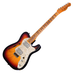 Fender Custom Shop Limited Edition 1970s Telecaster Thinline Journeyman Relic - Bleached 3 Tone Sunburst - NEW!