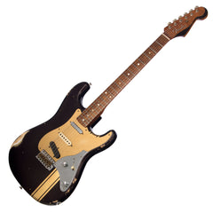 Fender Custom Shop MVP 2-Step Stratocaster Relic - Black w/Gold Competition Stripe - Masterbuilt Kyle McMillin - Dealer Select Master Vintage Player Series Electric Guitar - NEW!