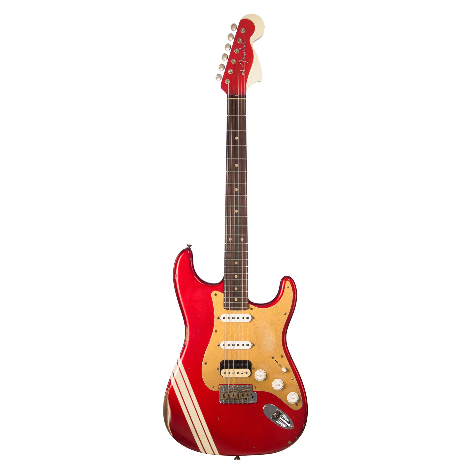Fender Custom Shop MVP Stratocaster HSS Relic - Chrome Red w/Competiti ...