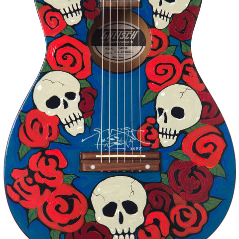 Gretsch Americana Series G4510 - Custom Original Skeleton and Roses Artwork Hand-Painted by Stanley Mouse! Grateful Dead Auction Acoustic Guitar!