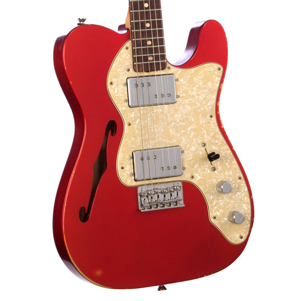 Mario Guitars T-LUX - Candy Apple Red - '72 Tele Thinline -style Custo ...