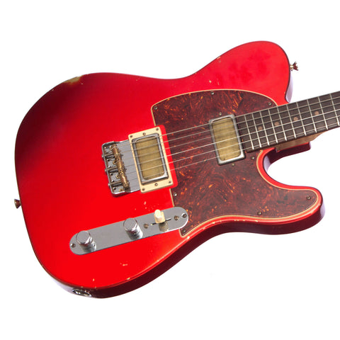 Mario Guitars Model T - Candy Apple Red - 24 3/4" scale, FEATHERWEIGHT Custom Boutique Electric Relic - USED!